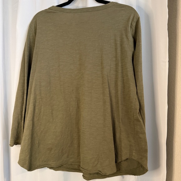 Anthropologie Akemi + Kin Embroidered Boho Henley Top XL - Picture 6 of 11